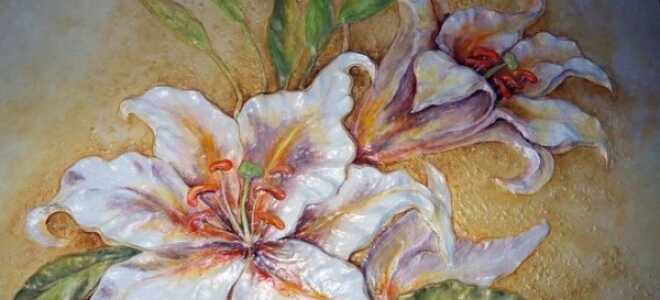 Как выполняются объемные картины на стене из шпаклевки