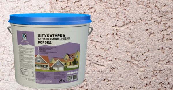 Акрило-силиконовая декоративная фасадная смесь Короед