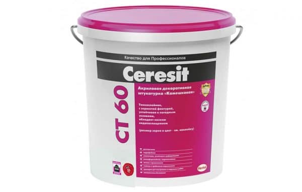 Акриловая декоративная смесь "Камешковая" Ceresit CT 60