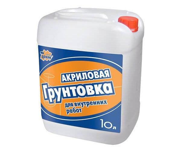 Акриловая крунтовка для внутренних работ