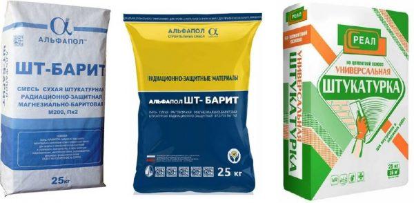 Штукатурные смеси разных производителей