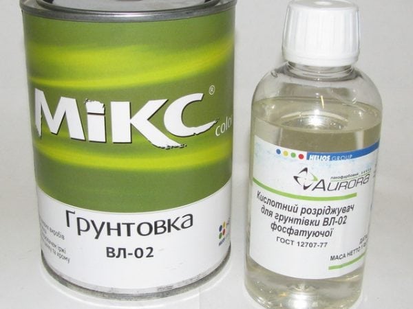 Двухкомпонентная грунтовка с кислотным разбавителем