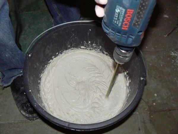 Приготовление штукатурного раствора