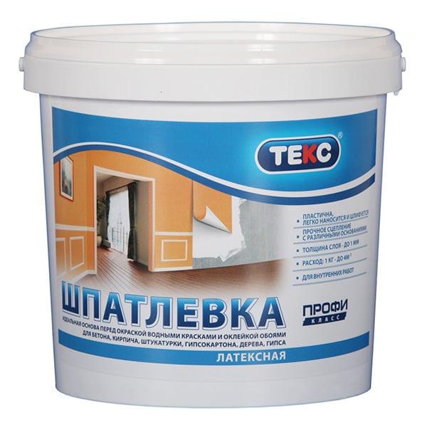 Готовая латексная шпаклевочная смесь ТЕКС