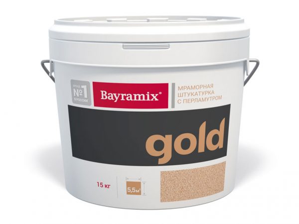 Мраморная штукатурка с перламутром Bayramix Gold