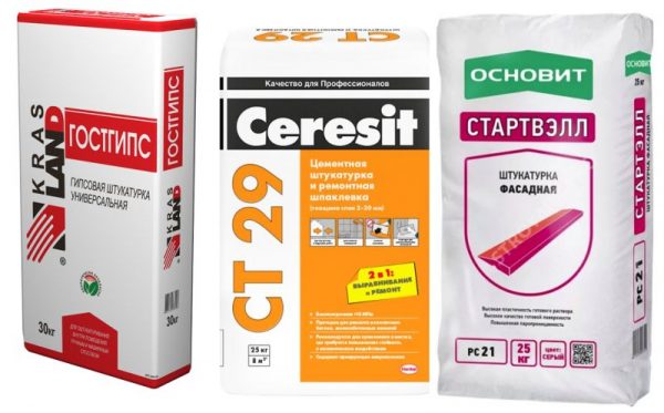 Популярные производители штукатурок