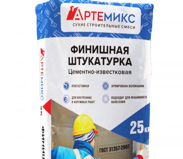 Под покраску в ванной используют финишные штукатурки на цементной основе