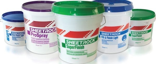 В состав шпаклевок Sheetrock входят минералы и антигрибковые компоненты