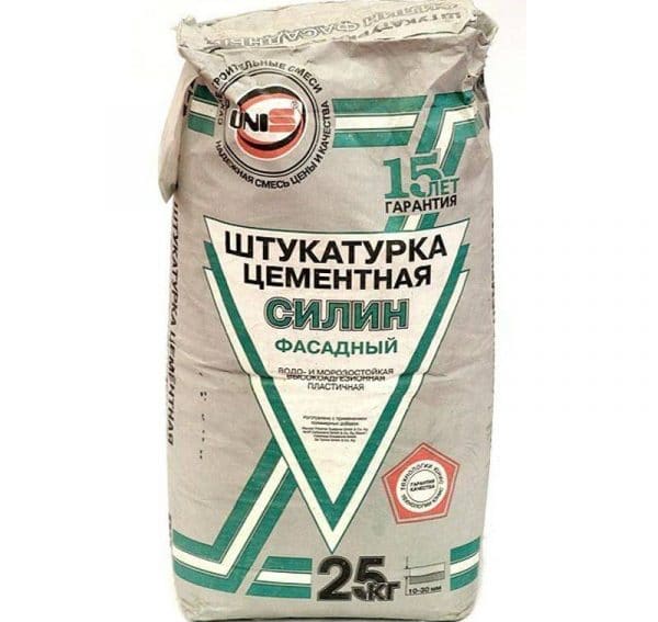Штукатурка цементная Юнис Силин фасадный