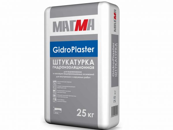 Штукатурка GidroPlaster бренда Магма 