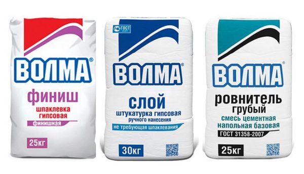 Ассортимент отечественных отделочных материалов Волма