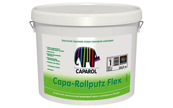 Защитно-отделочная штукатурка фасадная Capa-Rollputz Flex