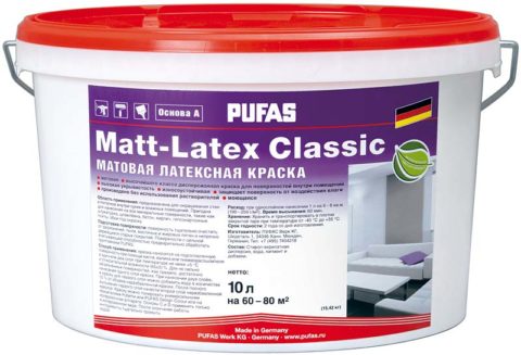 Латексная матовая краска: устойчива к истираниям