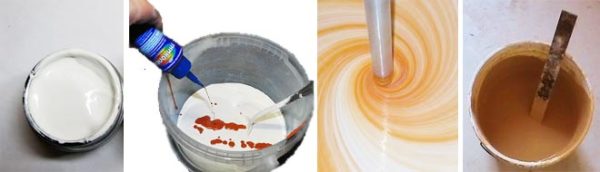 Последовательность действий при колеровке Последовательность действий при колеровке